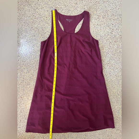 Athleta Racerback Lined Dress Size XS Burgundy - Picture 6 of 8